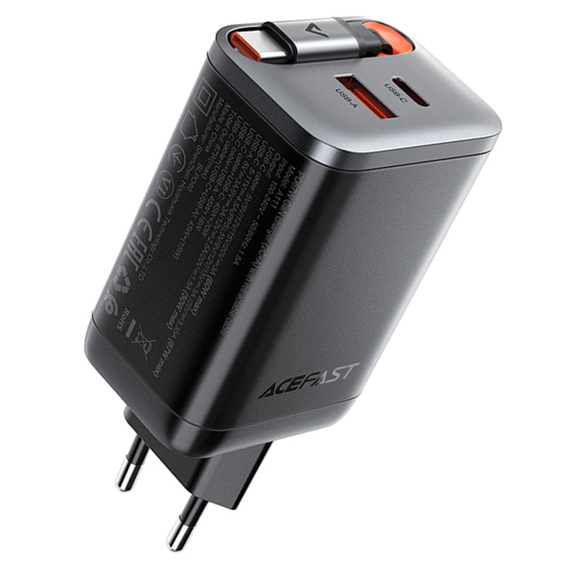 Acefast Gan Charger With Retractable